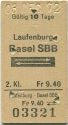 Laufenburg - Basel SBB und zurück - Fahrkarte