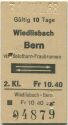 Fahrkarte - Wiedlisbach Bern via Solothurn-Fraubrunnen