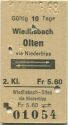 Fahrkarte - Wiedlisbach Olten via Niederbipp